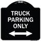 Signmission Reserved Parking Truck Parking W/ Bidirectional Arrow Heavy-Gauge Alum, 18" x 18", BW-1818-23031 A-DES-BW-1818-23031 - alternate 1